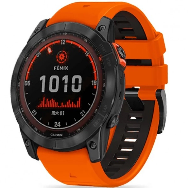  Ремінець Tech-Protect IconBand Pro для Garmin Fenix 3 | 5X | 3HR | 5X Plus | 6X | 6X Pro | 7X Orange Black (9319456605136)